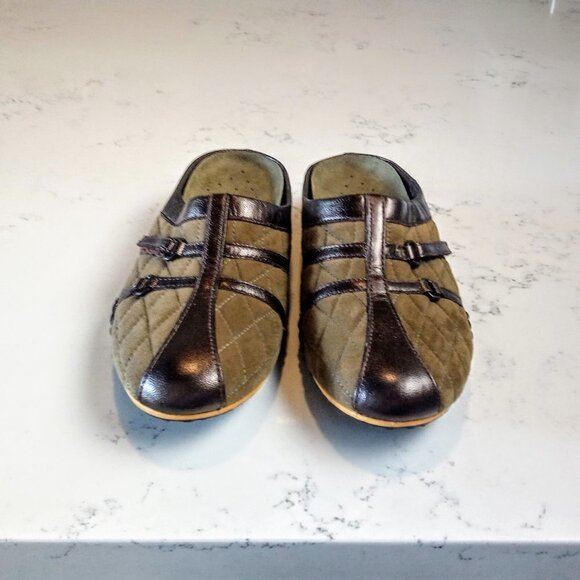 Cole Haan Nike Air Suede Leather Trim Mules - Picture 2 of 7